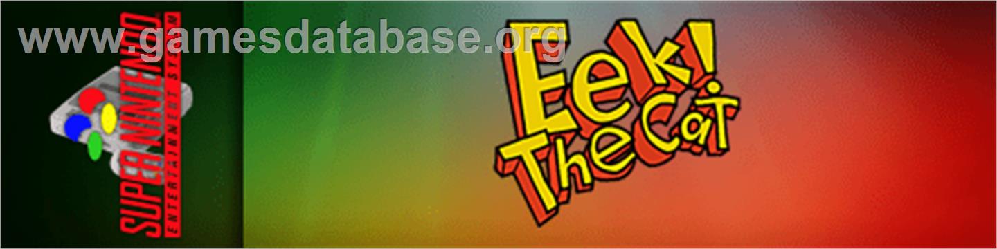 Eek! the Cat - Nintendo SNES - Artwork - Marquee
