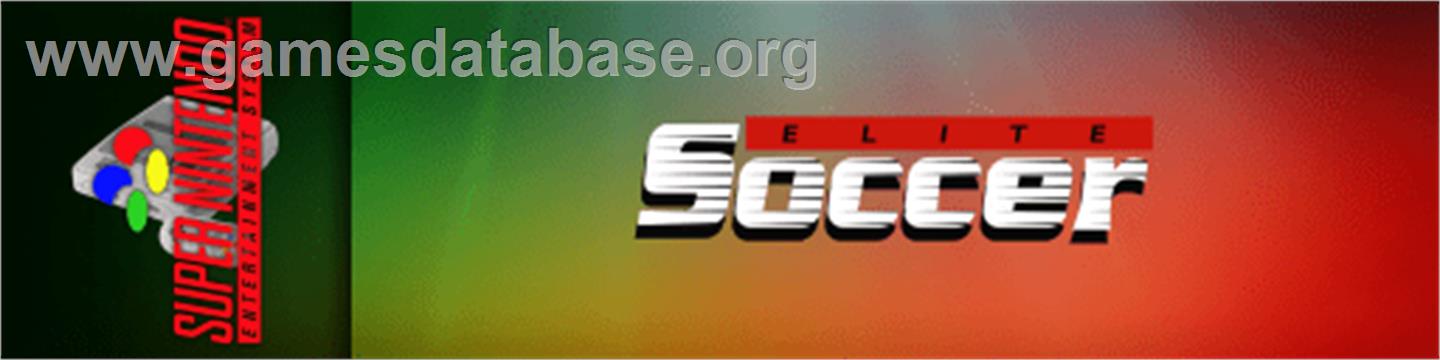 Elite Soccer - Nintendo SNES - Artwork - Marquee
