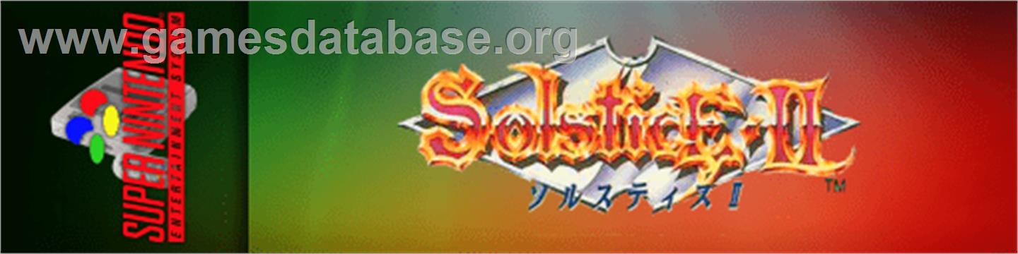 Equinox - Nintendo SNES - Artwork - Marquee