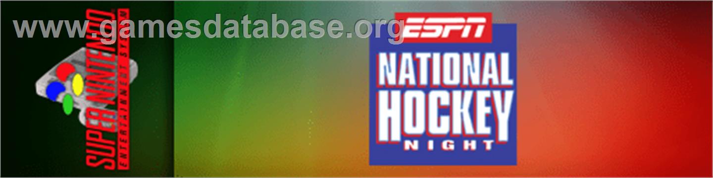 Espn National Hockey Night - Nintendo SNES - Artwork - Marquee