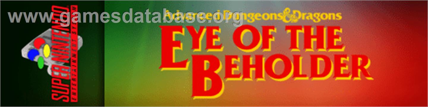 Eye Of The Beholder - Nintendo SNES - Artwork - Marquee