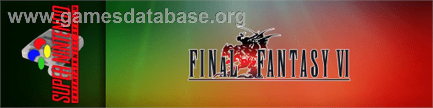 Final Fantasy III - Nintendo SNES - Artwork - Marquee