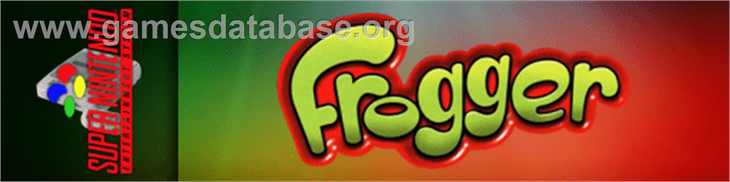 Frogger - Nintendo SNES - Artwork - Marquee