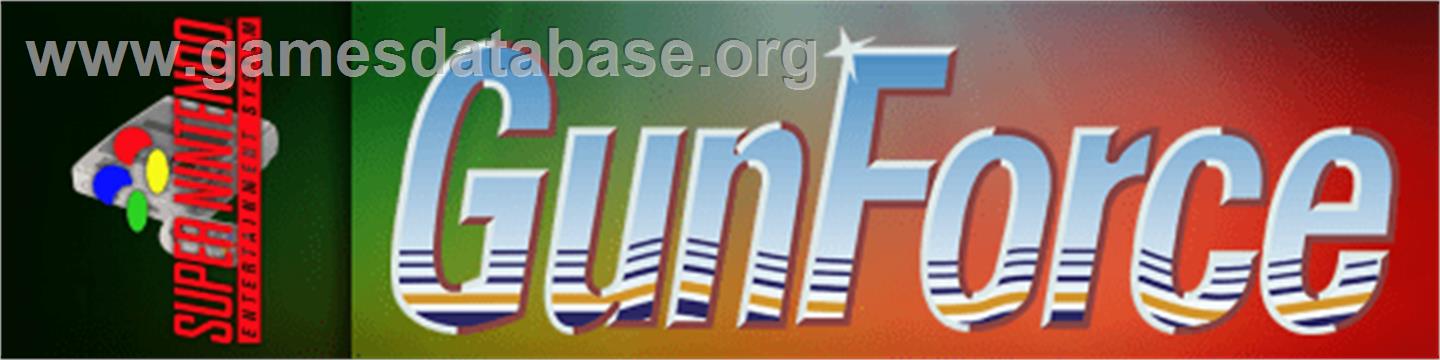 Gunforce - Battle Fire Engulfed Terror Island - Nintendo SNES - Artwork - Marquee