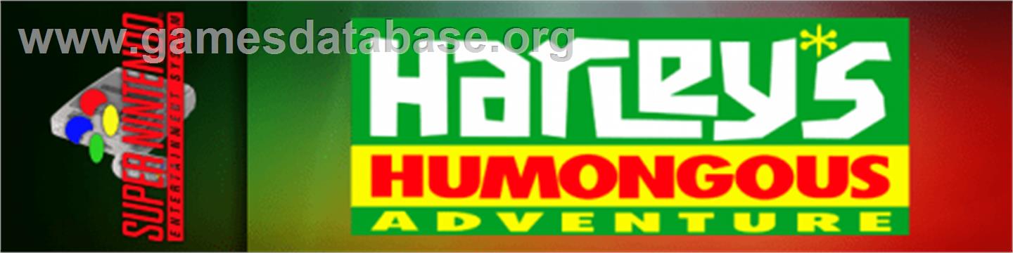 Harley's Humongous Adventure - Nintendo SNES - Artwork - Marquee