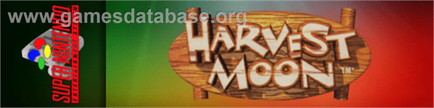 Harvest Moon - Nintendo SNES - Artwork - Marquee