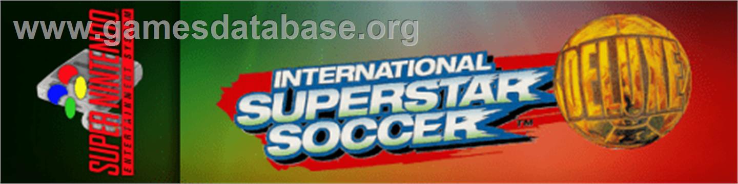 International Superstar Soccer Deluxe - Nintendo SNES - Artwork - Marquee