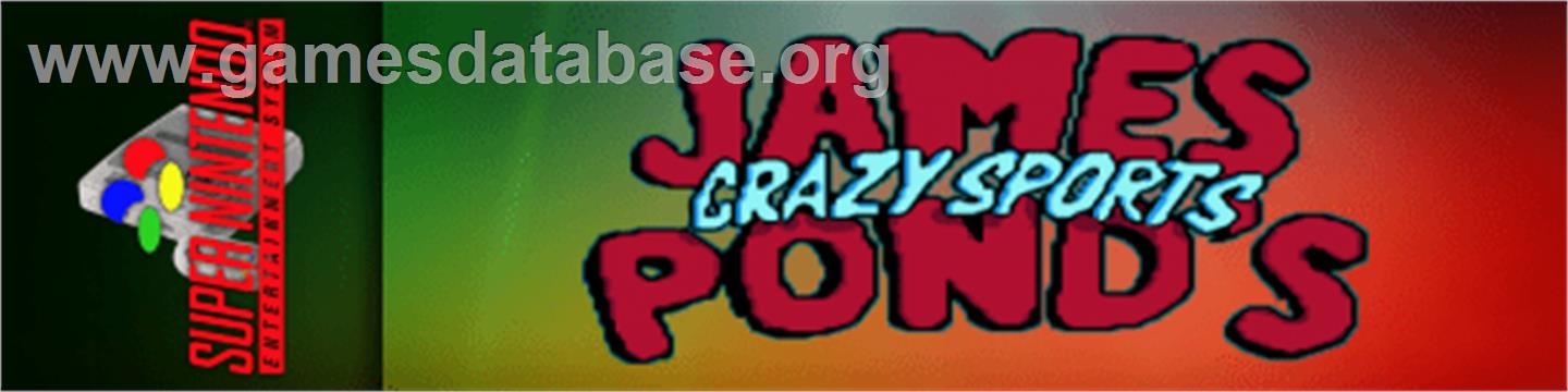 James Pond's Crazy Sports - Nintendo SNES - Artwork - Marquee