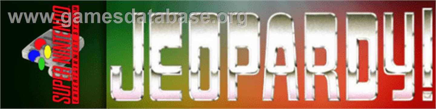 Jeopardy! - Nintendo SNES - Artwork - Marquee
