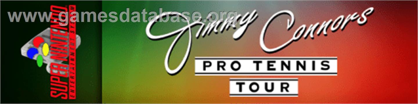 Jimmy Connors Pro Tennis Tour - Nintendo SNES - Artwork - Marquee