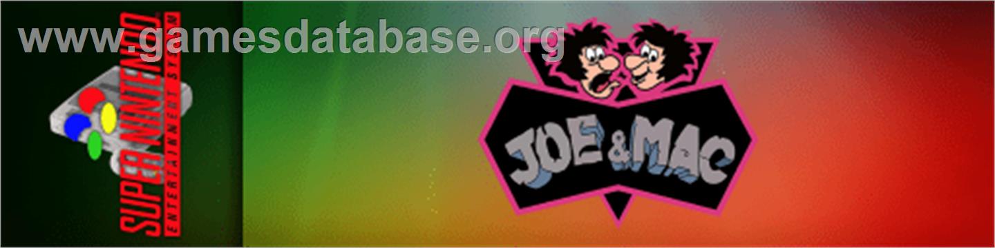 Joe & Mac: Caveman Ninja - Nintendo SNES - Artwork - Marquee