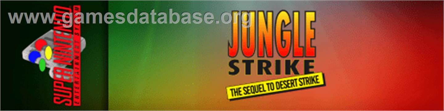 Jungle Strike - Nintendo SNES - Artwork - Marquee