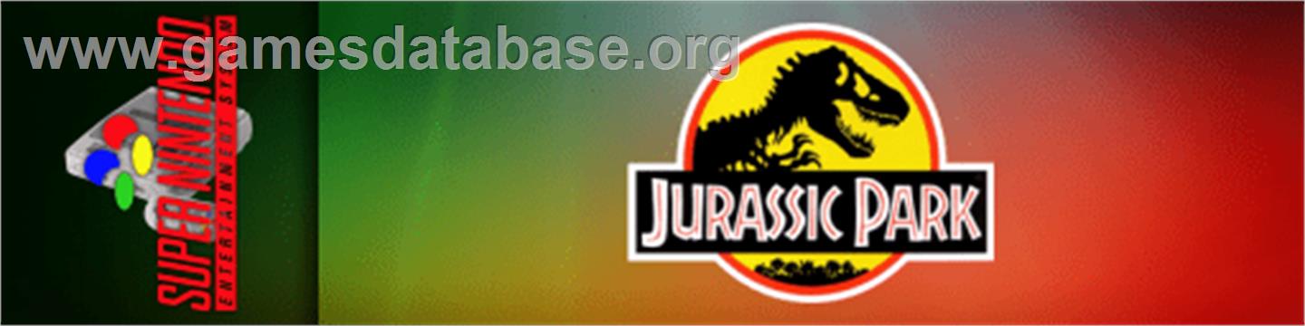Jurassic Park - Nintendo SNES - Artwork - Marquee