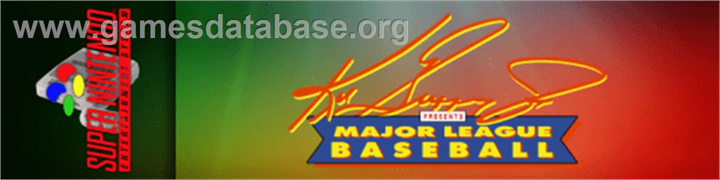 Ken Griffey Jr Presents Major League Baseball - Nintendo SNES - Artwork - Marquee