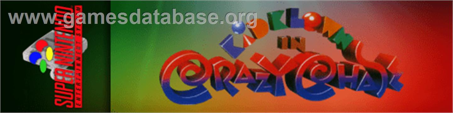 Kid Klown In Crazy Chase - Nintendo SNES - Artwork - Marquee