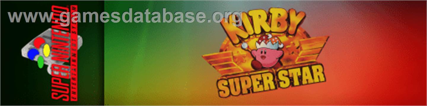 Kirby Super Star - Nintendo SNES - Artwork - Marquee