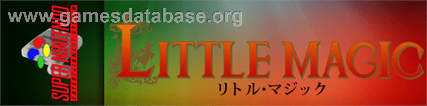 Little Magic - Nintendo SNES - Artwork - Marquee