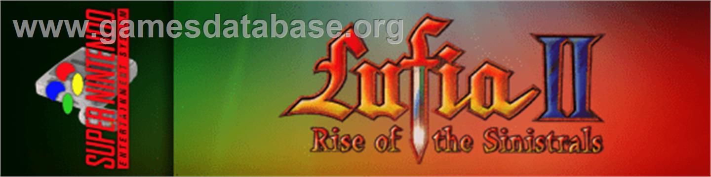 Lufia II: Rise of the Sinistrals - Nintendo SNES - Artwork - Marquee