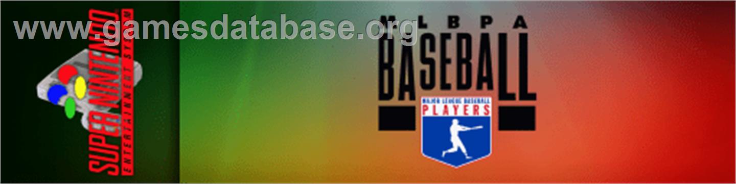 MLBPA Baseball - Nintendo SNES - Artwork - Marquee