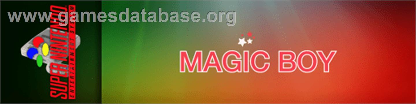 Magic Boy - Nintendo SNES - Artwork - Marquee