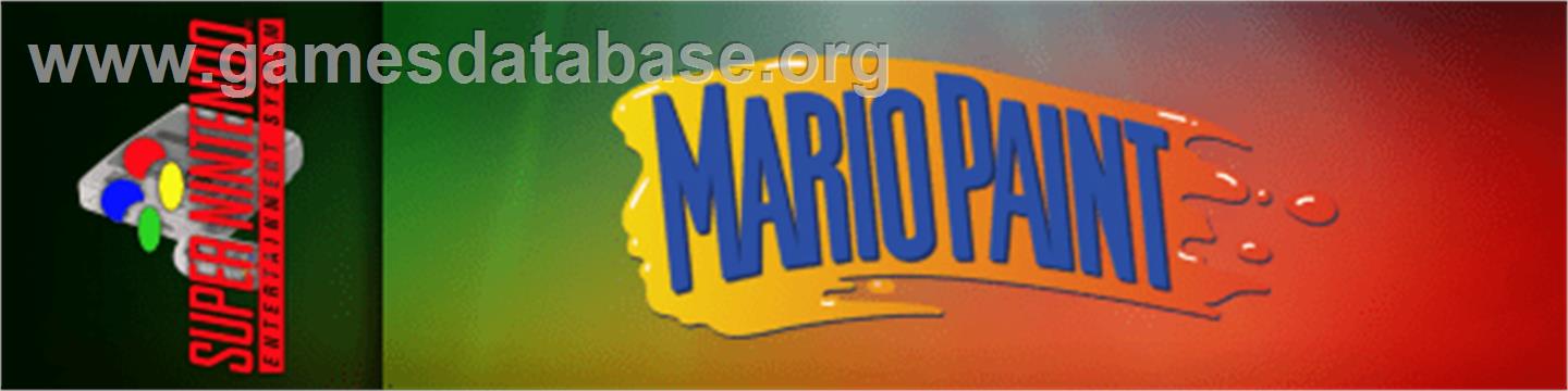 Mario Paint - Nintendo SNES - Artwork - Marquee
