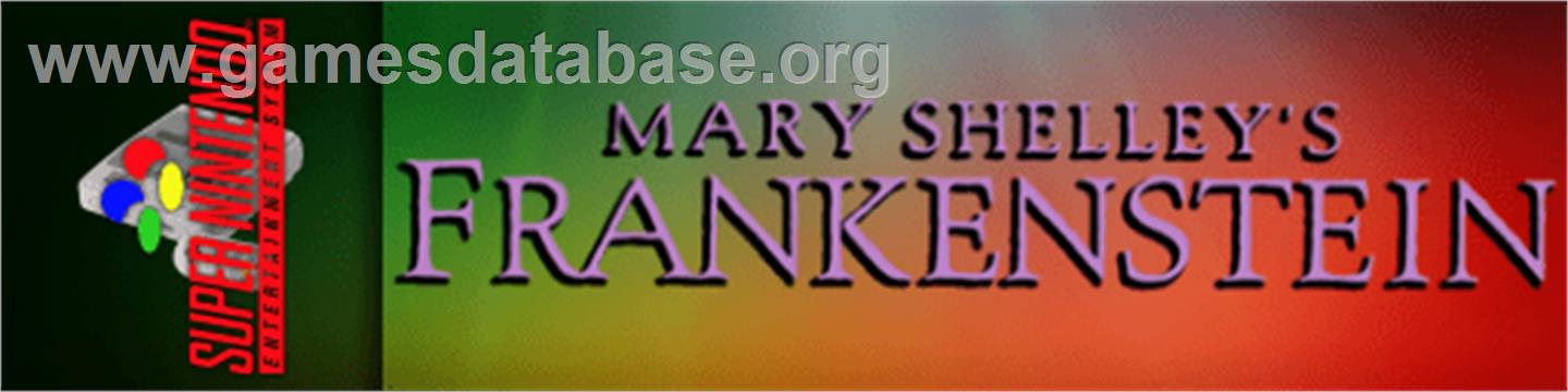 Mary Shelley's Frankenstein - Nintendo SNES - Artwork - Marquee