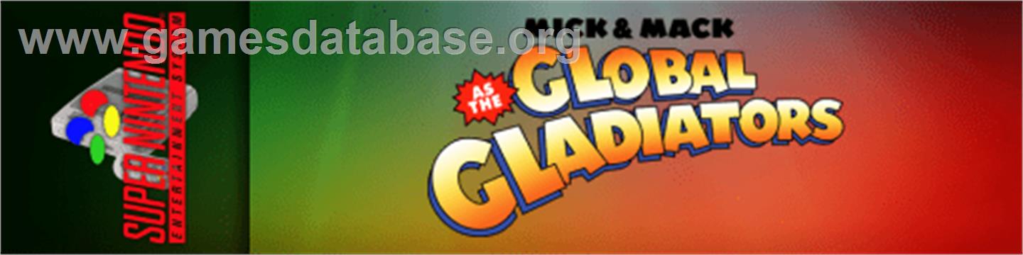 Mick And Mack As The Global Gladiators - Nintendo SNES - Artwork - Marquee