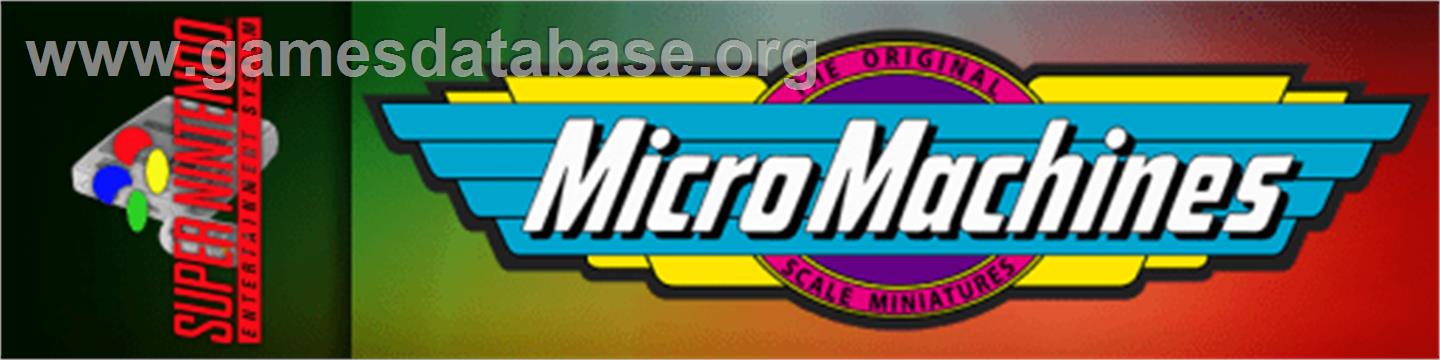 Micro Machines - Nintendo SNES - Artwork - Marquee