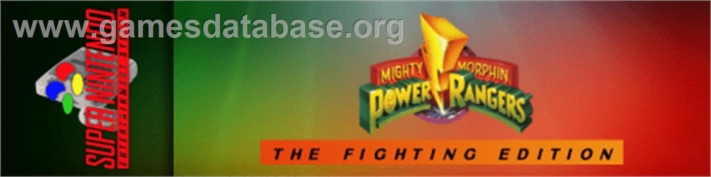 Mighty Morphin Power Rangers - The Fighting Edition - Nintendo SNES - Artwork - Marquee