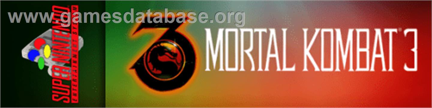 Mortal Kombat 3 - Nintendo SNES - Artwork - Marquee