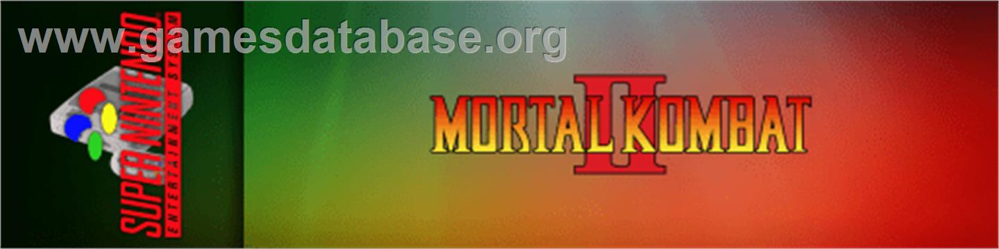 Mortal Kombat II - Nintendo SNES - Artwork - Marquee