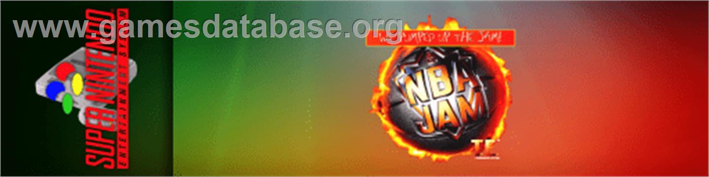 NBA Jam Tournament Edition - Nintendo SNES - Artwork - Marquee