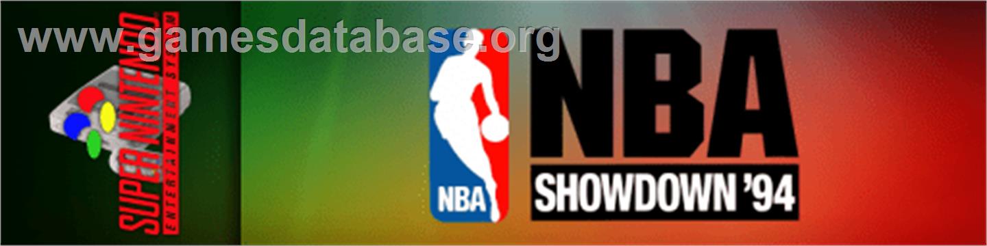 NBA Showdown - Nintendo SNES - Artwork - Marquee
