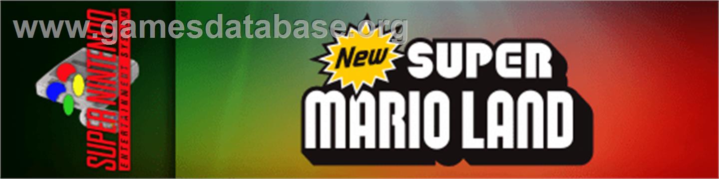 New Super Mario Land - Nintendo SNES - Artwork - Marquee