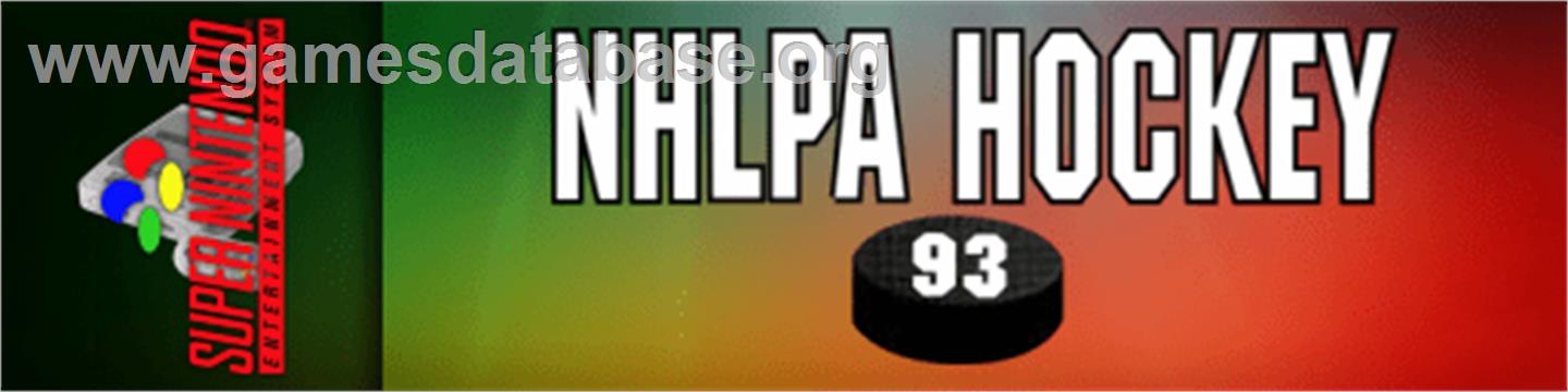 Nhlpa Hockey 93 - Nintendo SNES - Artwork - Marquee