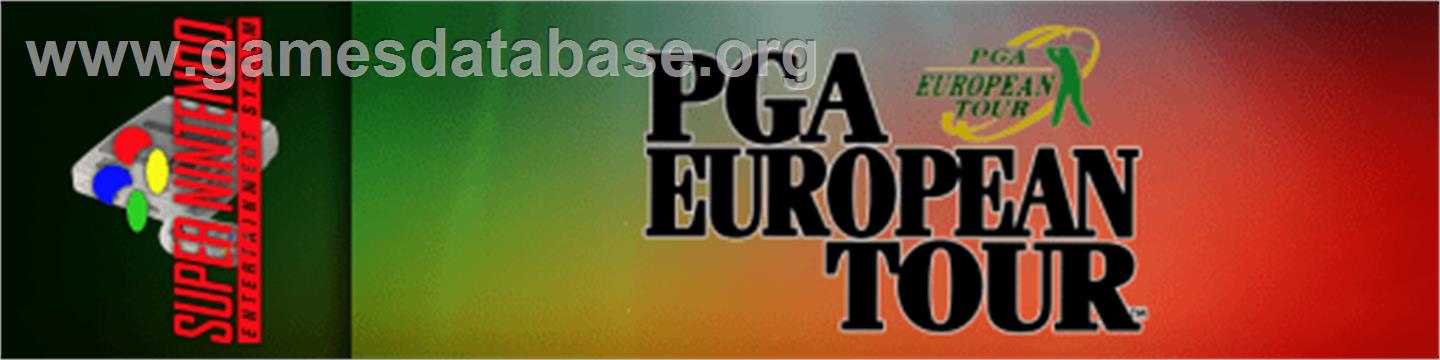 Pga European Tour - Nintendo SNES - Artwork - Marquee