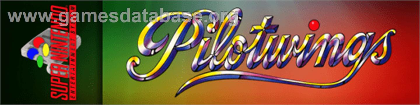 Pilotwings - Nintendo SNES - Artwork - Marquee