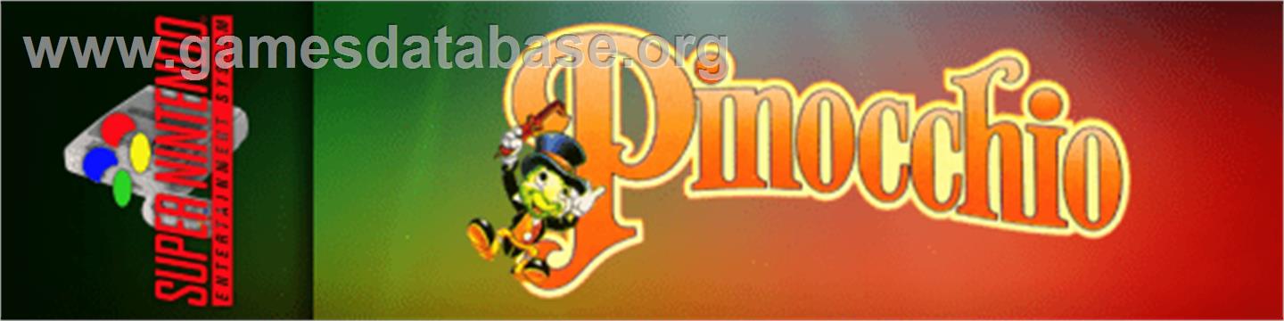 Pinocchio - Nintendo SNES - Artwork - Marquee