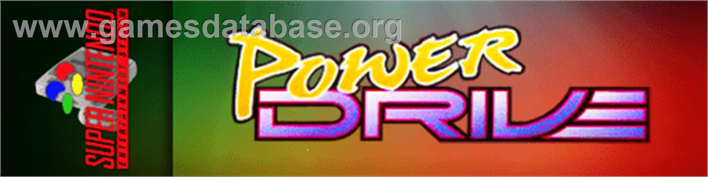 Power Drive - Nintendo SNES - Artwork - Marquee
