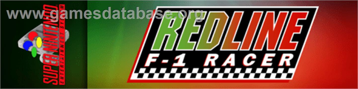 Redline: F1 Racer - Nintendo SNES - Artwork - Marquee