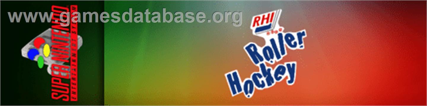 Rhi Roller Hockey '95 - Nintendo SNES - Artwork - Marquee
