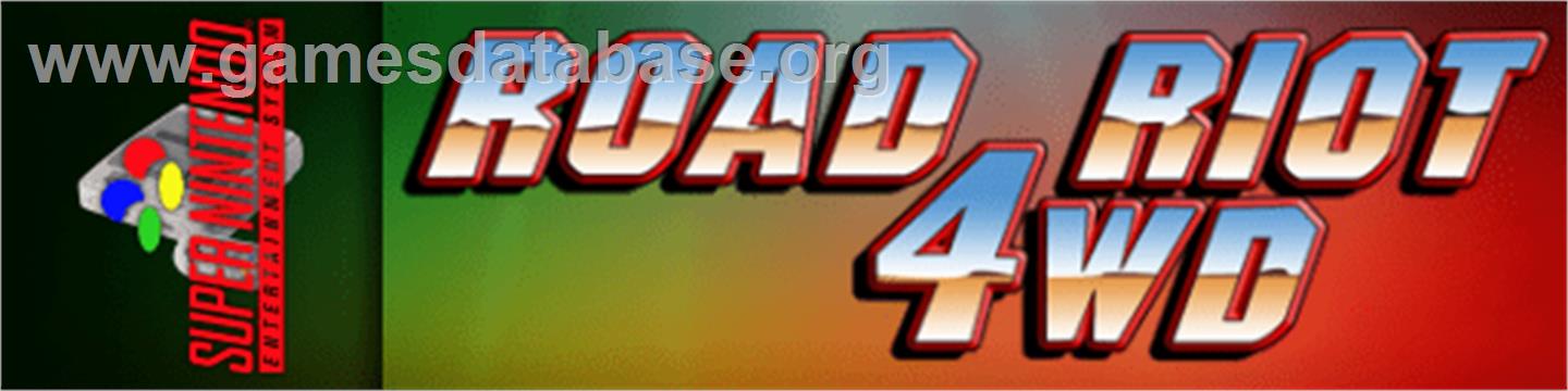 Road Riot 4wd - Nintendo SNES - Artwork - Marquee