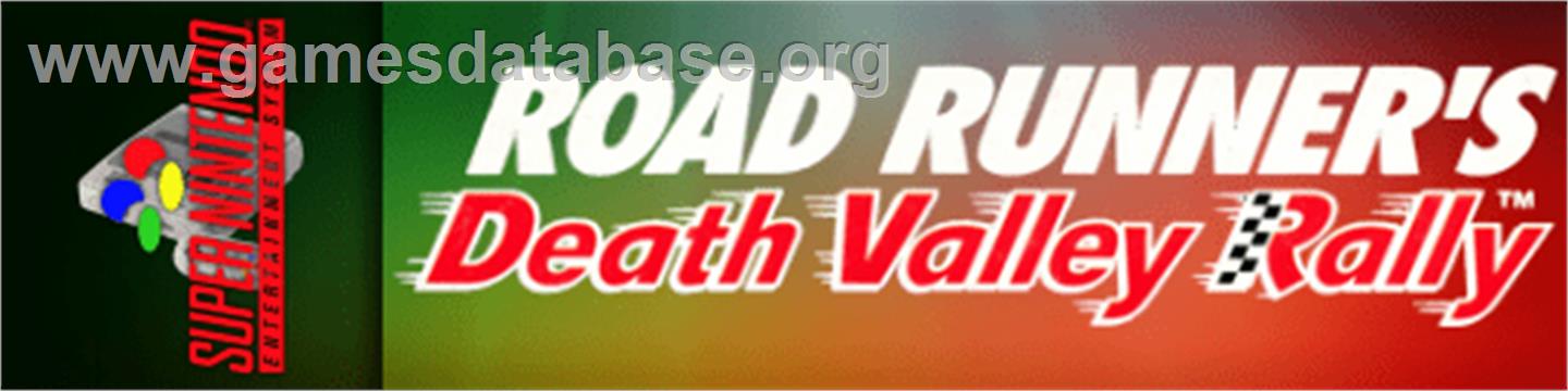 Road Runner's Death Valley Rally - Nintendo SNES - Artwork - Marquee