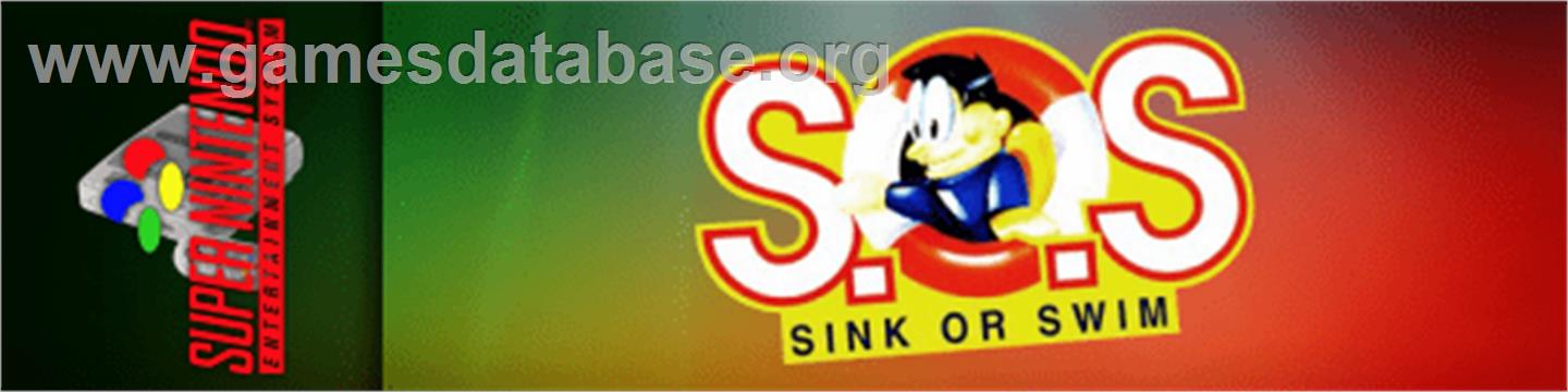 S.o.s. - Sink Or Swim - Nintendo SNES - Artwork - Marquee