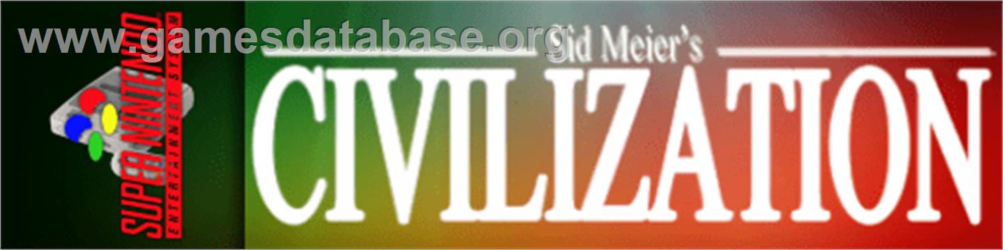 Sid Meier's Civilization - Nintendo SNES - Artwork - Marquee
