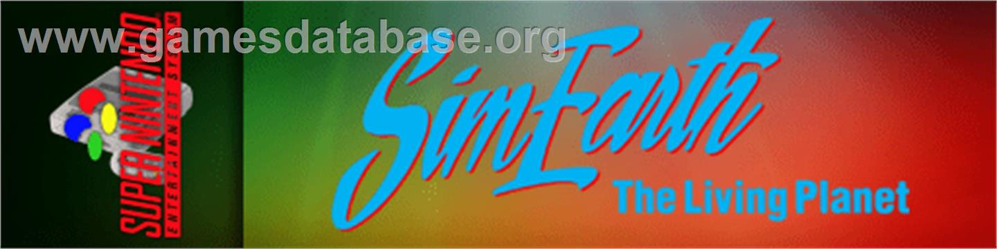 Sim Earth - The Living Planet - Nintendo SNES - Artwork - Marquee