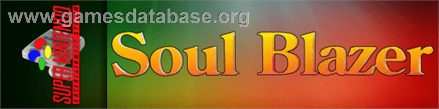 Soul Blazer - Nintendo SNES - Artwork - Marquee