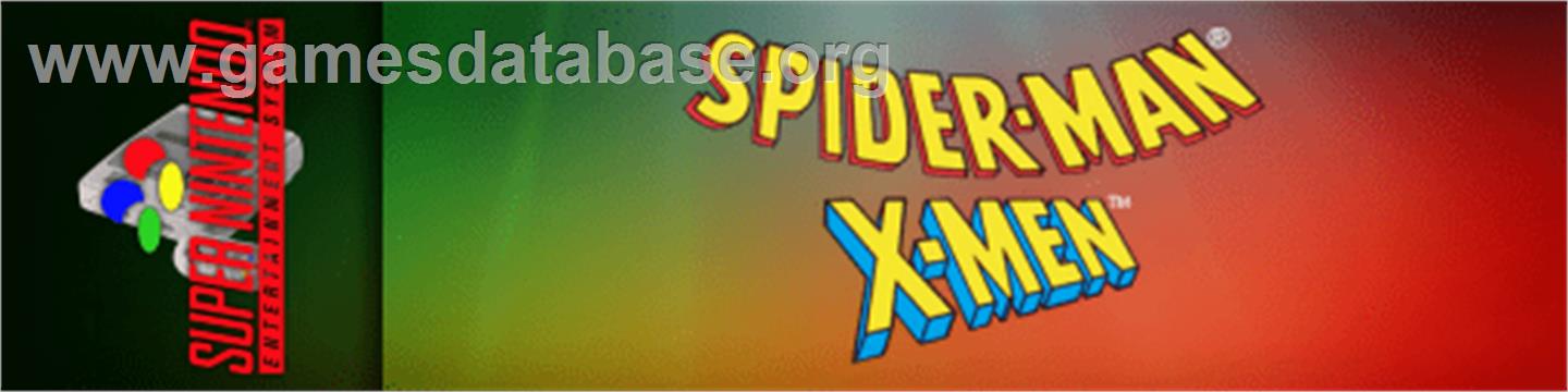 Spider-Man and the X-Men: Arcade's Revenge - Nintendo SNES - Artwork - Marquee