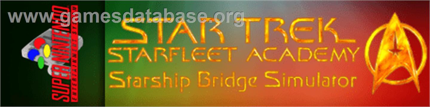 Star Trek: Starfleet Academy - Starship Bridge Simulator - Nintendo SNES - Artwork - Marquee