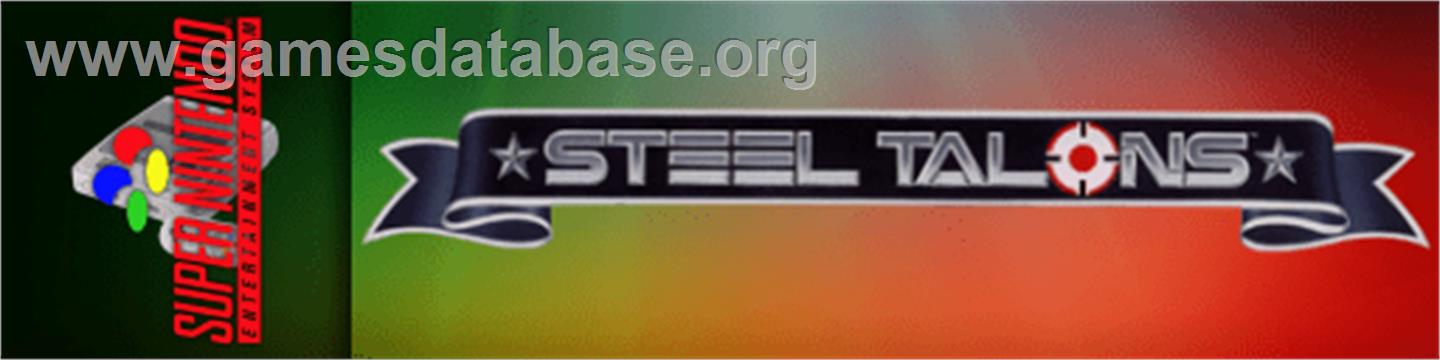 Steel Talons - Nintendo SNES - Artwork - Marquee